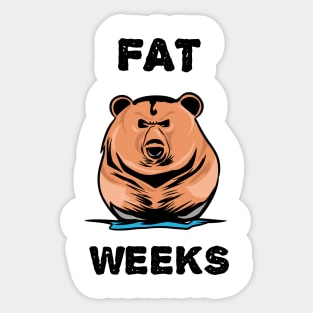 Fat bear week Sticker